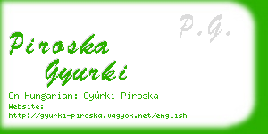 piroska gyurki business card